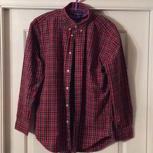 Ralph Lauren Boys Long-sleeve Button-down Plaid Shirt